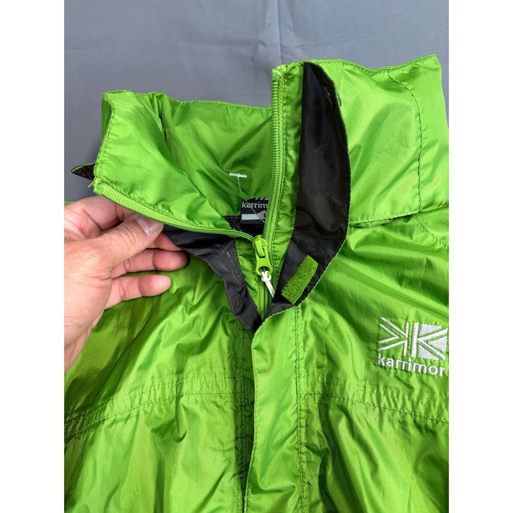 Karrimor Weathertite Outdoor Jacket Mens Lime Green Waterproof Shell 442058, L - Picture 7 of 14